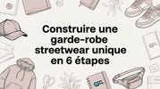 Carte principale avec une illustration façon croquis, agrémentée de touches streetwear placées aux quatre coins.