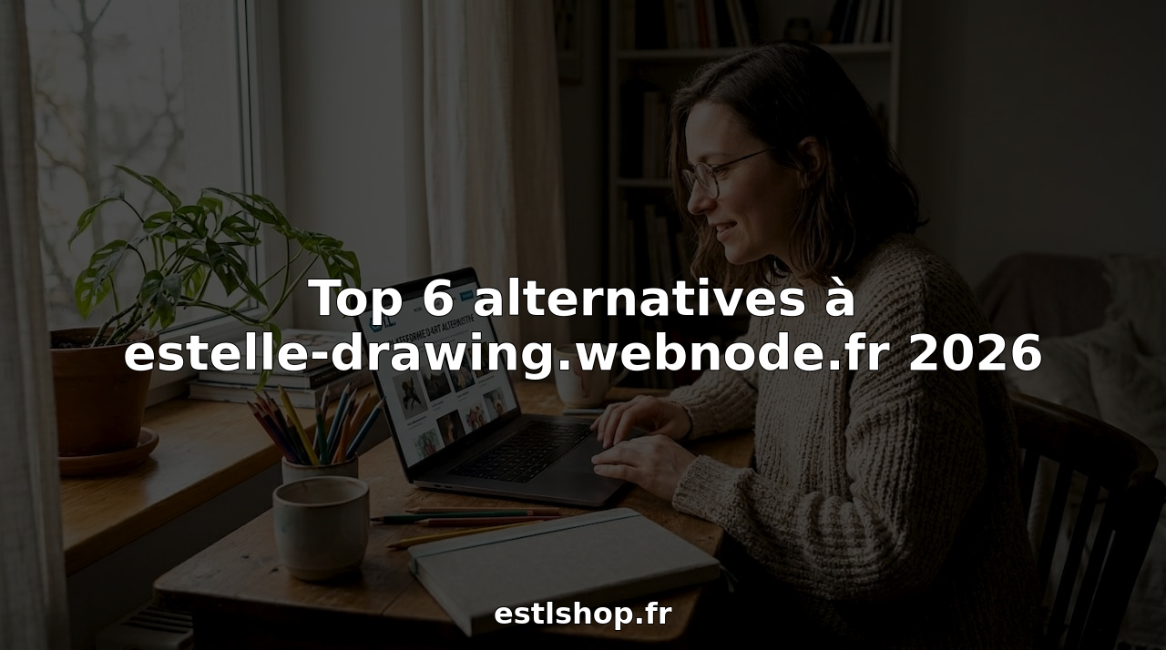 Installée à son bureau, une femme pleine de créativité explore différentes options pour présenter son portfolio artistique.