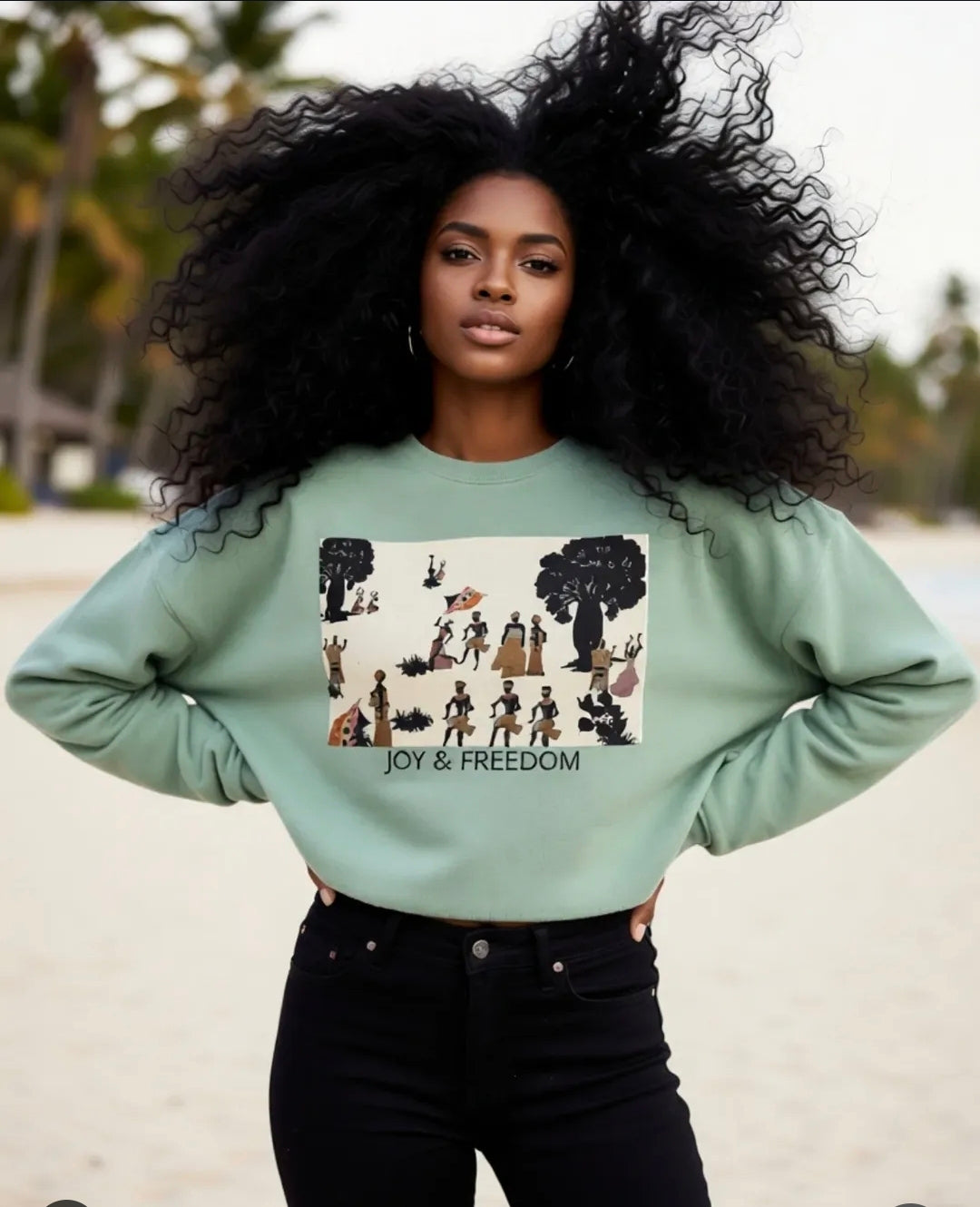 Sweat-shirt court pour femme