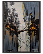 50x70 cm / 20x28″ / Cadre noir / Prêt à être accroché