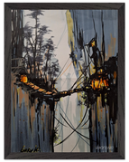 30x40 cm / 12x16″ / Cadre noir / Prêt à être accroché