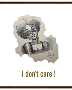 50x50 cm / 20x20″ / Cadre en bois foncé