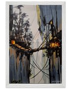 30x45 cm / 12x18″ / Cadre blanc / Prêt à être accroché