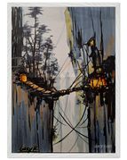 50x70 cm / 20x28″ / Cadre blanc / Prêt à être accroché