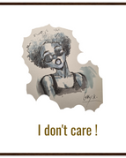 70x70 cm / 28x28″ / Cadre en bois foncé