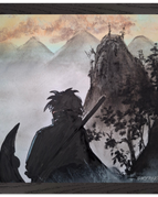 30x30 cm / 12x12″ / Cadre noir / Prêt à être accroché