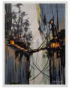 60x80 cm / 24x32″ / Cadre blanc / Prêt à être accroché