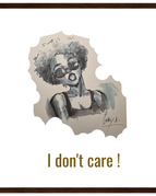 40x40 cm / 16x16″ / Cadre en bois foncé