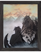 20x25 cm / 8x10″ / Cadre noir / Prêt à être accroché