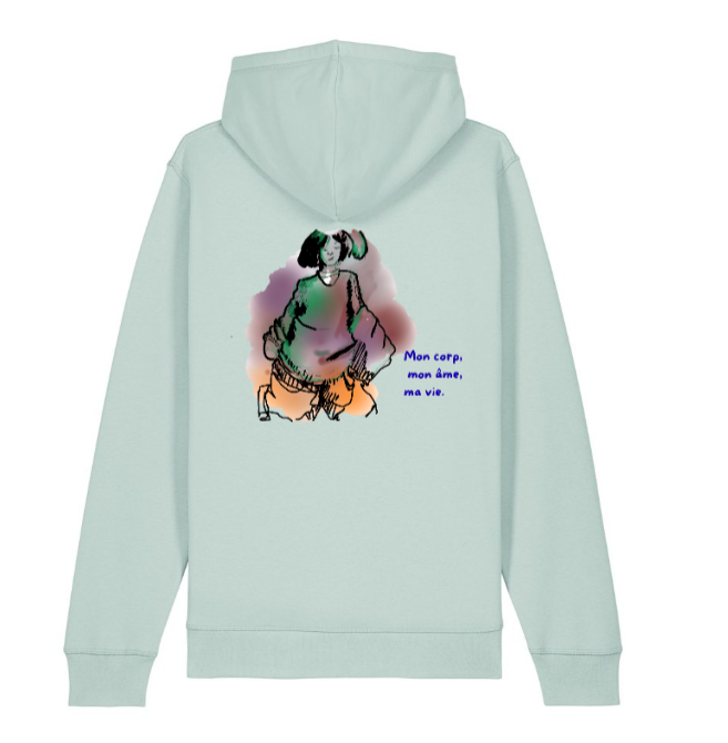 MON CORPS / Sweatshirt à capuche personnalisé  /  - Unisexe - Coton Bio