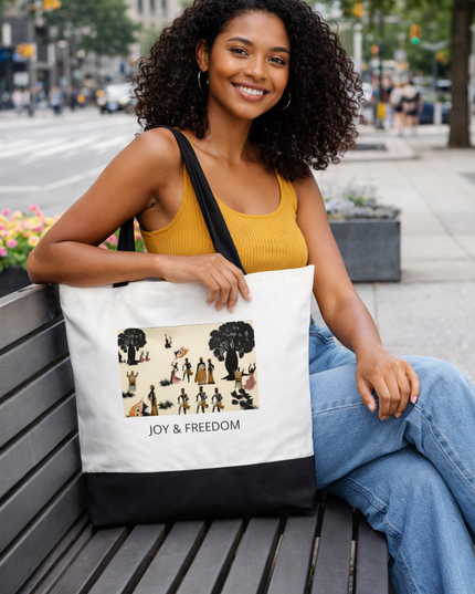 Large cotton tote bag - JOY & FREEDOM Collection – EST.L