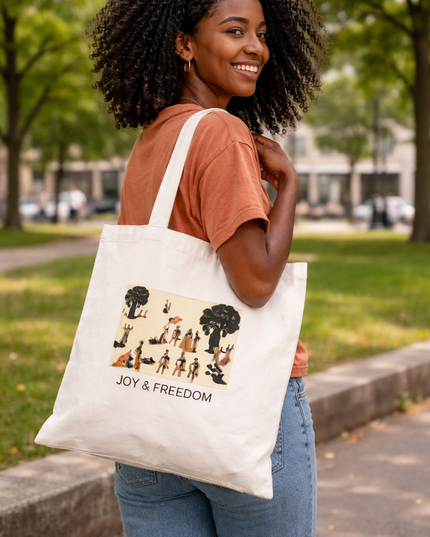 Large cotton tote bag - JOY & FREEDOM Collection – EST.L