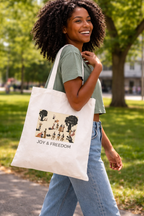 Cotton tote bag, "JOY &amp; FREEDOM" Collection – by EST.L arts