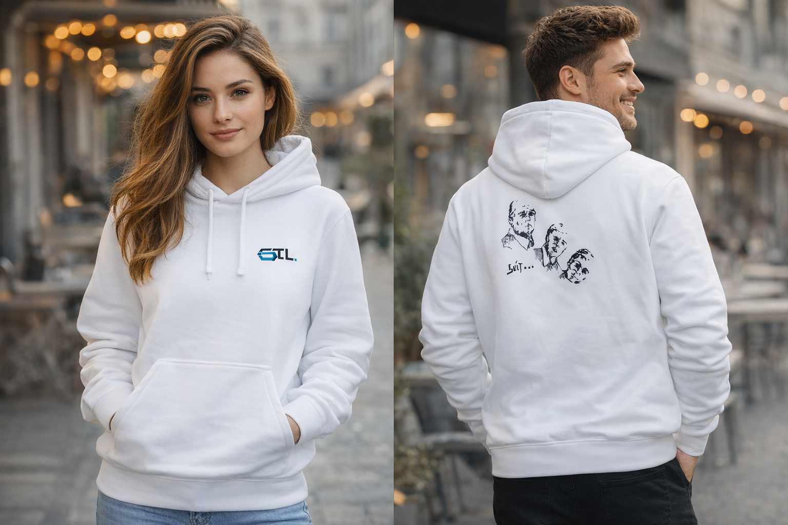 SUIT / Sweatshirt à capuche personnalisé  / Drummer 2.0 Stanley / Stella  - Unisexe - Coton Bio