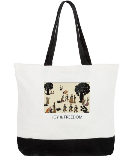 Large cotton tote bag - JOY & FREEDOM Collection – EST.L
