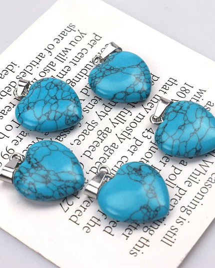 Pendentifs en cristal en forme de cœur de couleur mixte, 10 pièces/lot
