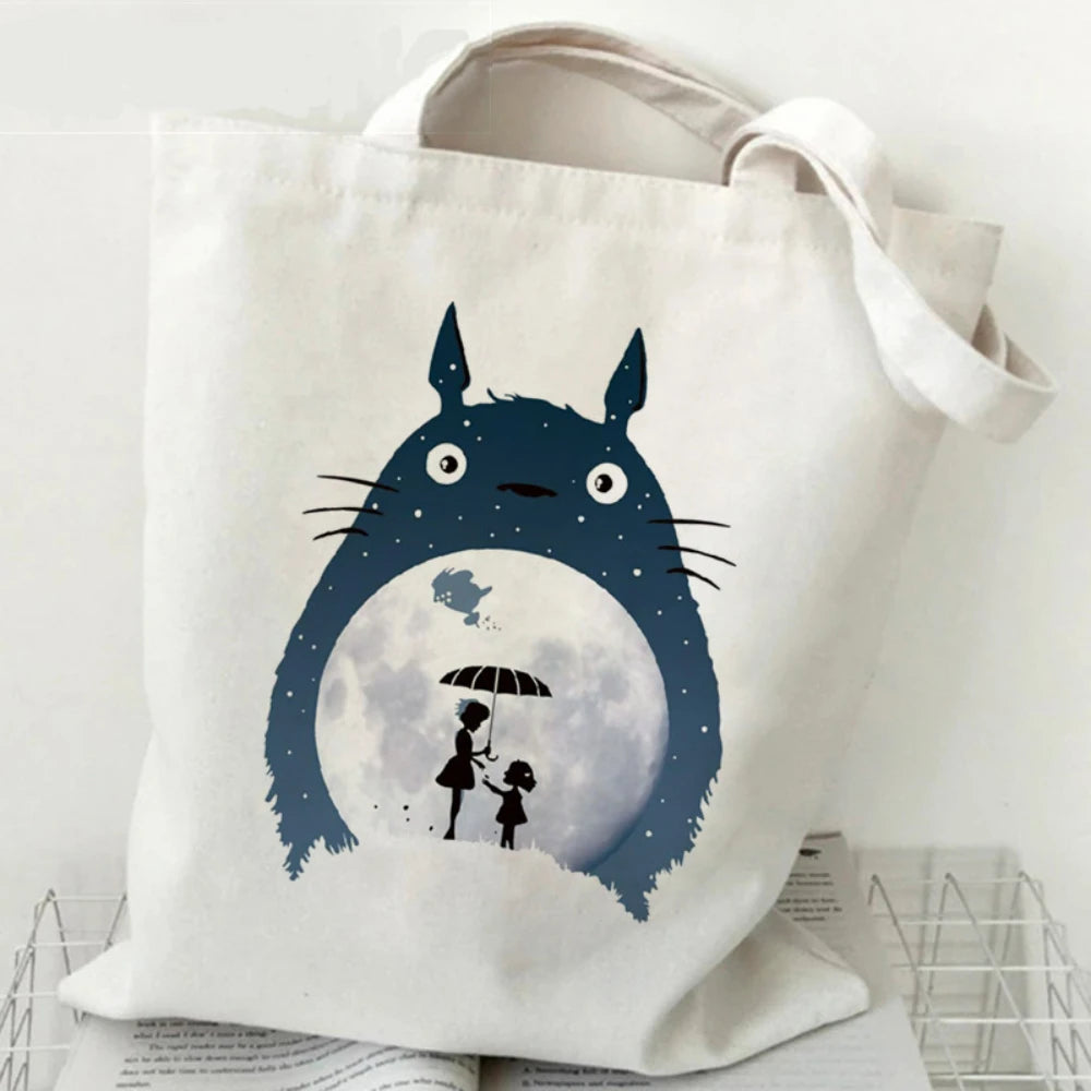 Sac à main en tissu avec tapis à thème totoro anime japonais