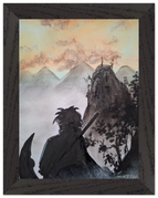 15x20 cm / 6x8″ / Cadre noir / Prêt à être accroché