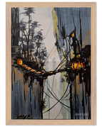 A3 (29.7 x 42  cm) / Cadre en bois / Prêt à être accroché