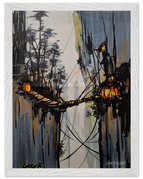 30x40 cm / 12x16″ / Cadre blanc / Prêt à être accroché