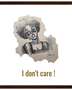 30x30 cm / 12x12″ / Cadre en bois foncé