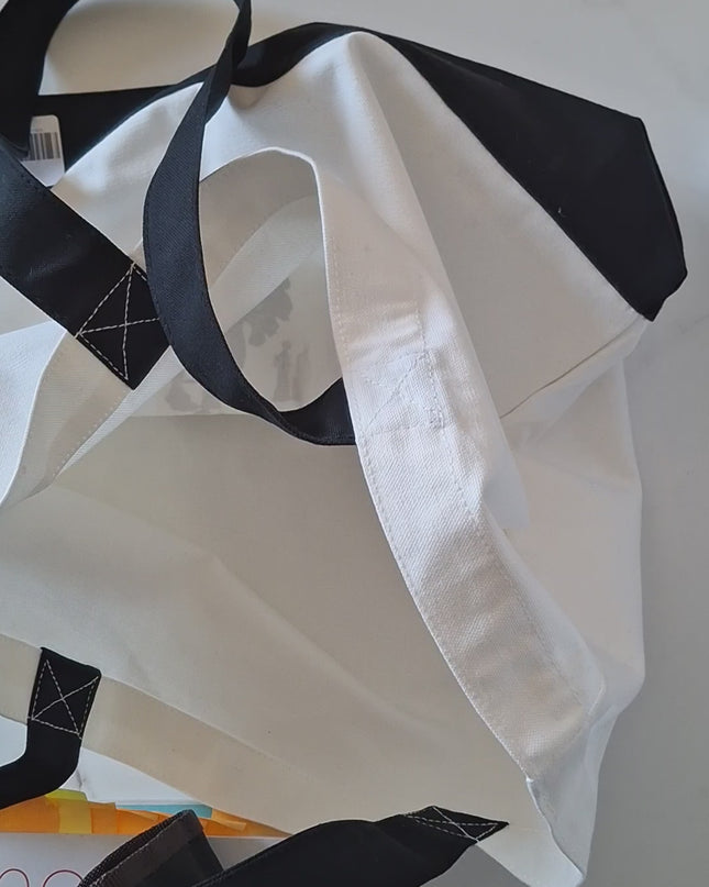 Borsa tote grande in cotone - Collezione JOY & FREEDOM – EST.L