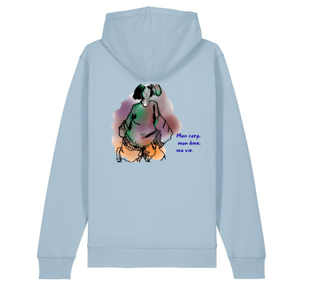 MON CORPS / Felpa con cappuccio personalizzata / - Unisex - Cotone biologico