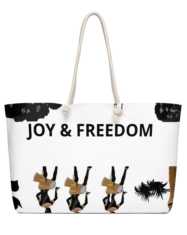 Sac week-end grand format JOY & FREEDOM avec design artistique et audacieux.