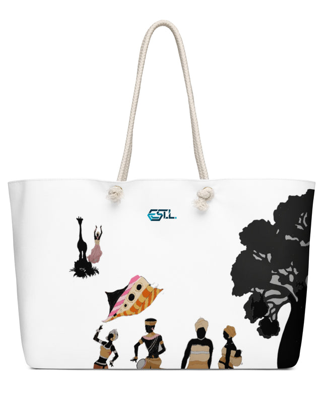Sac Week-End Grand Format JOY & FREEDOM avec design artistique, idéal pour vos escapades.